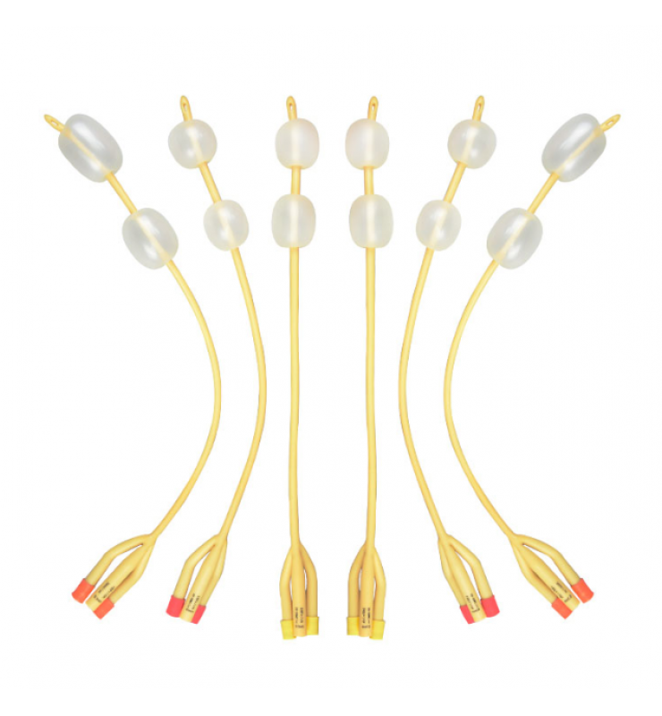 HS-C06 3-Way Double Balloons Foley Catheter