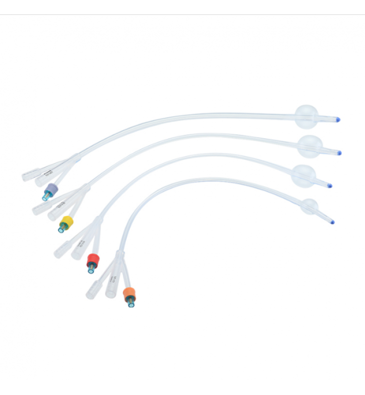 HS-C61 3-Way All Silicone Foley Catheter